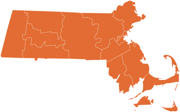 马萨诸塞州的地图