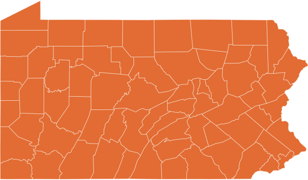 宾夕法尼亚州地图
